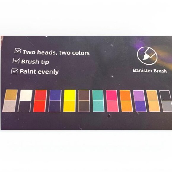 NEW - Dual Brush Marker Pens, 24 Colors Art Markers with Brush Tip - SEALED - Picture 3 of 4